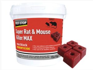 PEST-STOP PRCPSWB03 Super Rat & Mouse Killer Max Wax Blocks (PK 15)