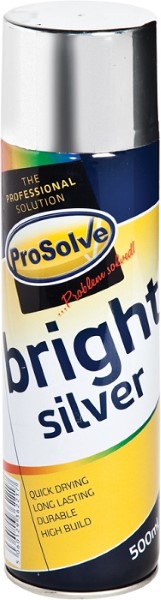PROSOLVE Spray Paint Bright Silver 500ml (EACH)