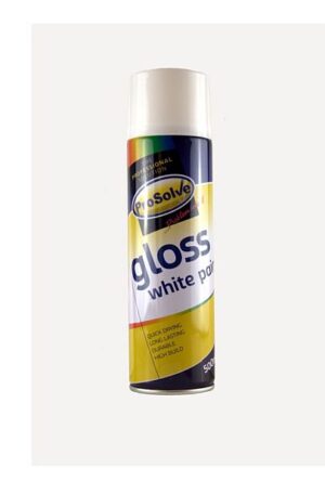 PROSOLVE Spray Paint Acrylic Gloss White 500ml (EACH)
