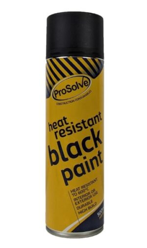 PROSOLVE Spray Paint Heat Resistant Black 500ml (EACH)