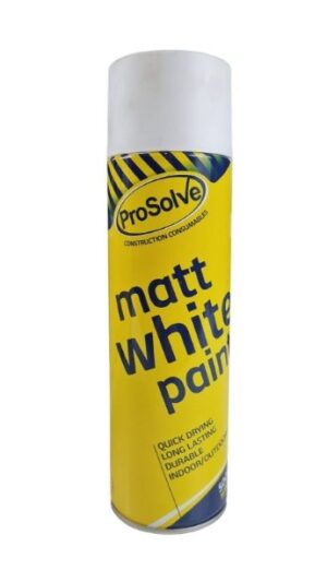 PROSOLVE Spray Paint Acrylic Matt White 500ml (EACH)