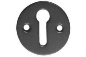 Round Key Escutcheon 35mm Diameter Black (PAIR)
