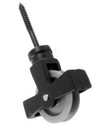 PERRY 41 Single Screw Pulley 44mm Black (EACH)