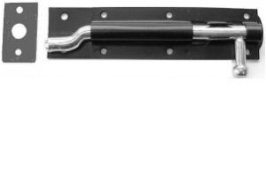 PERRY Tower Bolt Necked 150mm Baclk (EACH)