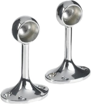 Bracket Rod End 25mm Polished Chrome (PAIR)
