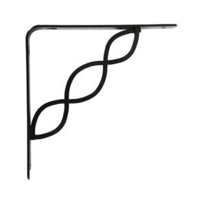 Twin Curve Bracket 150x150mm Black (EACH)