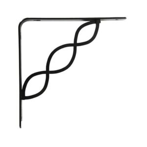 Twin Curve Bracket 200x200mm Black (EACH)