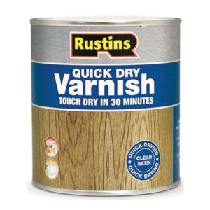 RUSTINS Quick-Drying Int Clear Varnish Satin 250ml (EACH)