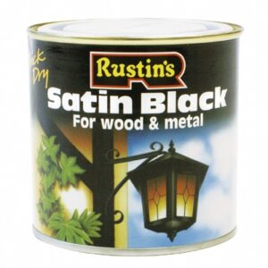 RUSTINS Qd Satin Black Paint Wood/metal Int/ext 250ml (EACH)