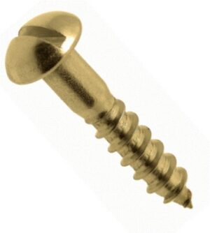 WoodScrew Round Head 6 x 1  Brass (EACH)
