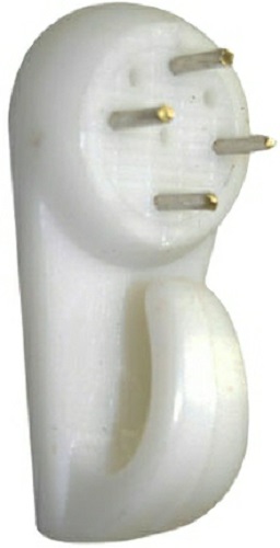 Hard Wall Hooks Medium Pack 3 White (PK 3)