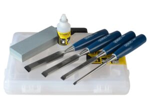 Wood Chisel Set 4pc Oilstone (SET)