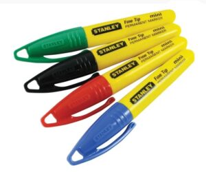 STANLEY 47-329 Fine Tip Marker Pen Mini (Colours) (EACH)