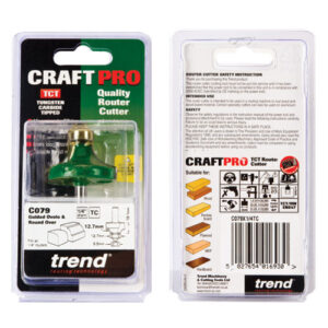 TREND C079X1/4TC Round/Over 12.7mm Radius x 19.1mm Cut (EACH)