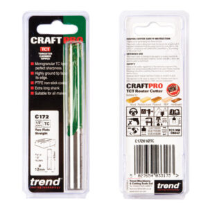 TREND C172X1/2TC Two Flute 12mm Dia X 63mm Cut (EACH)