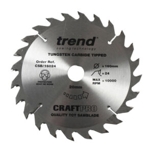 TREND CSB/16024 Craft Saw Blade 160mm x 24t x 20mm (EACH)
