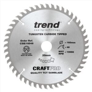 TREND CSB/16048 Craft Saw Blade 160mm x 48t x 20mm (EACH)