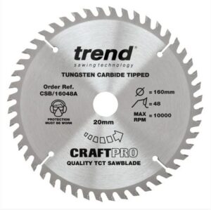 TREND CSB/16048A Craft Saw Blade 160mm x 48t x 20mm (EACH)