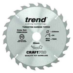 TREND CSB/23524 Craft Saw Blade 235mm x 24t x 30mm (EACH)