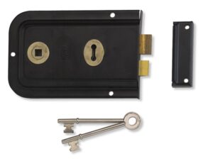 UNION J1445-BJ Rim Sash Lock 3 Lever 152mm Black (EACH)