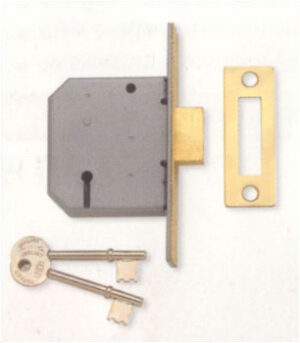 UNION J2177-PL-3.00 3 Lever Mortice Deadlock 75mm Brass (EACH)