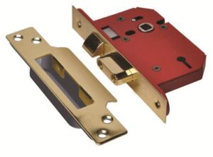 UNION J2203S-PB-2.5 3L Strongbolt Mortice Sashlock 68mm SB (EACH)