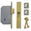 UNION B-3G110-PL-73 5 Det Mortice Deadlock 73mm Brass (EACH)