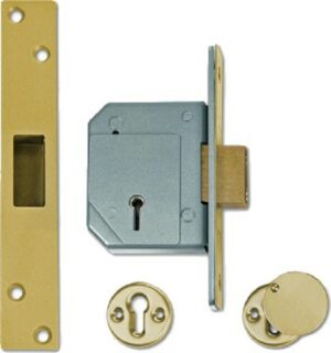 UNION B-3G114E-PL-67 5 Lev Mortice Deadlock 67mm 20mm Throw Brass (EACH)