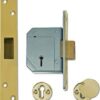 UNION B-3G114E-PL-80 5 Lev Mortice Deadlock 79mm 20mm Throw Brass (EACH)