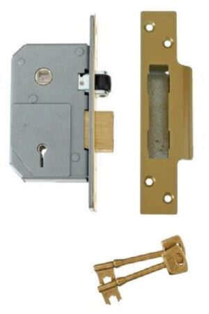 UNION B-3K74E-PL-67 5 Lev Mortice Sashlock 67mm 20mm Throw Brass (EACH)