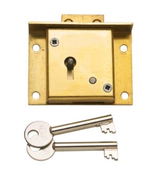 UNION J4046-SD-63 Drawer Lock Cut 4 Lever 63mm Brass (EACH)