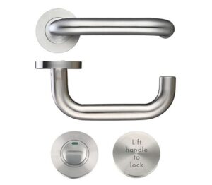 ZOO HARDWARE ZCS030LLSS Lift To Lock Lever Set Push On Rose [8] SSS (SET)